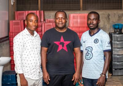 From Left Mr. Seffah Kwaku Korsah Mr. Selorm And Mr. Abekah Emmanuel Snr