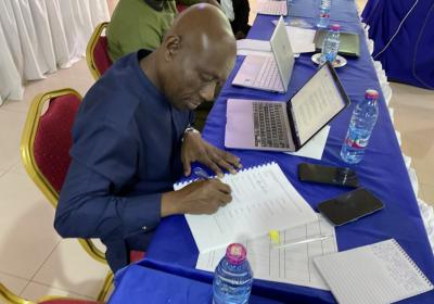 Mr. Albert Imbrah - Registrar, VVU Signing Proposal Documents